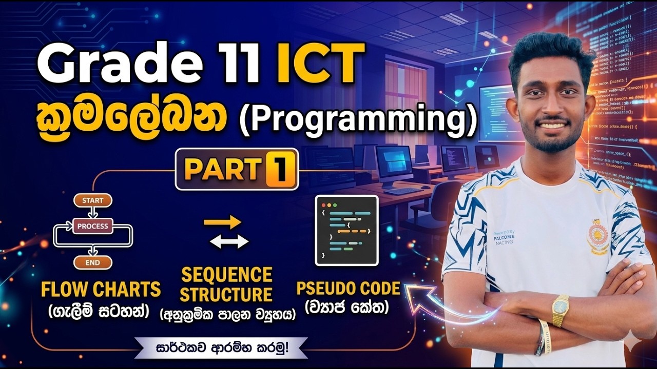 ICT Grade 11 Lesson 1: Programming ක්‍රමලේඛන | English & Sinhala | Part ...