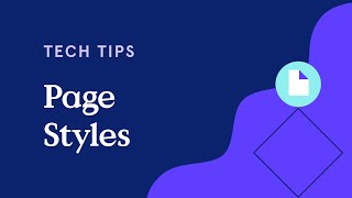 How Do I Change Page Styles