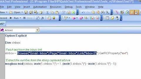 LearnQTP - Counting number of emails using QTP