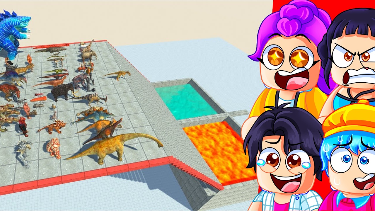 FALL in DEADLY LAVA or SAFE WATER in ARBS!