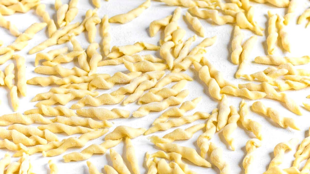 How to make TROFIE PASTA at home without machine + vegan basil pesto