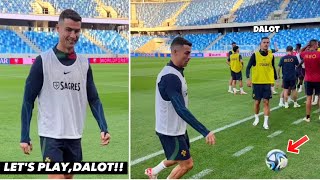 Cristiano Ronaldo vs Diogo Dalot in Portugal Training!!???