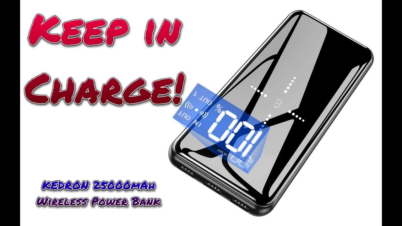 KEDRON 25000mAh Wireless Power Bank YouTube