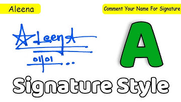 ✔️ How To Create A Signature | Best Signature Style Of My Name | Aleena Name Signature Style