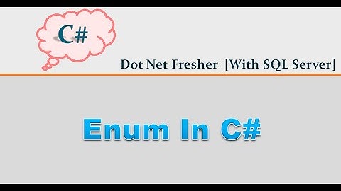 Enum In C# .Net |  Enumeration | Dot Net