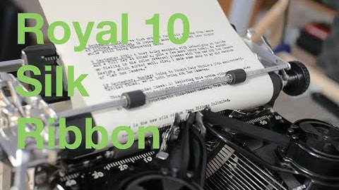 Typewriter Video Series -- Episode 278: Royal 10 With Silk Ribbon