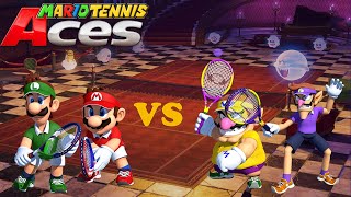 Mario Tennis Aces - Luigi & Mario Vs Waluigi & Wario - Mirage Mansion