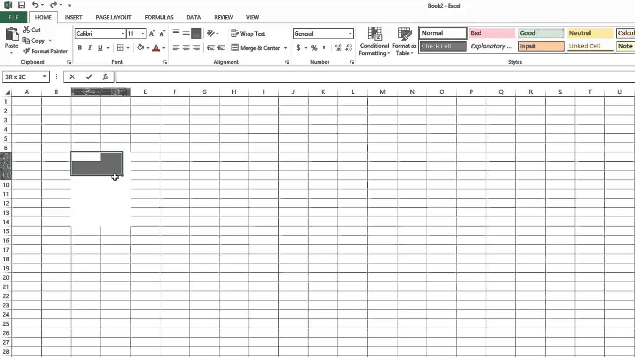 excel mac gridlines not showing for inserted columns