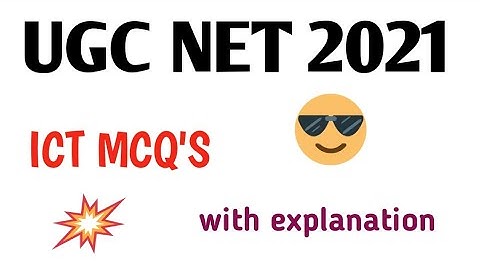 || UGC NET 2021 || ICT MCQ
