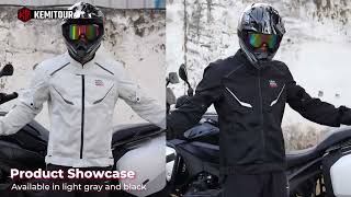 KEMIMOTO Men's Motorcycle Jacket Summer Soft Mesh CE Cer screenshot 3