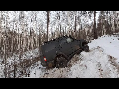 UAZ PATRIOT с двигателем IVECO на всех блоках . Штурмуем горку. У Лексуса день не задался. OffRoad