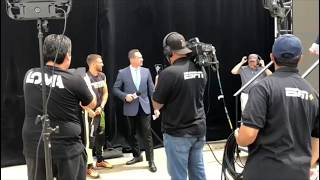 Vasiliy Lomachenko behind the scene at the weigh in - esnews