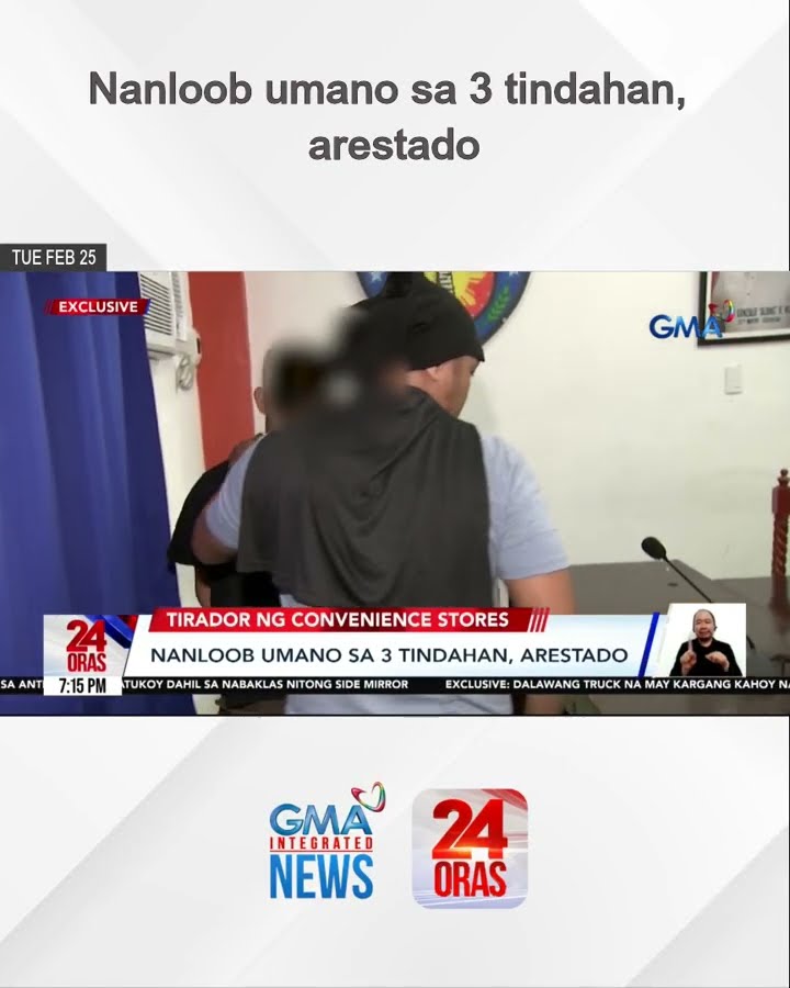 Nanloob umano sa 3 tindahan, arestado | 24 Oras