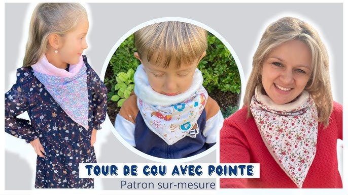 DIY un tour de cou enfant (snood) , Sewing snood for kids 