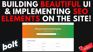 Designing AMAZING Website UI using Bolt - Business Directory Public Build (Part 2)