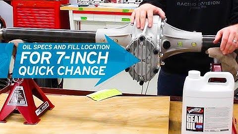 Oil specs & fill location: 7-inch racing rear // Winters Quick Change Tech