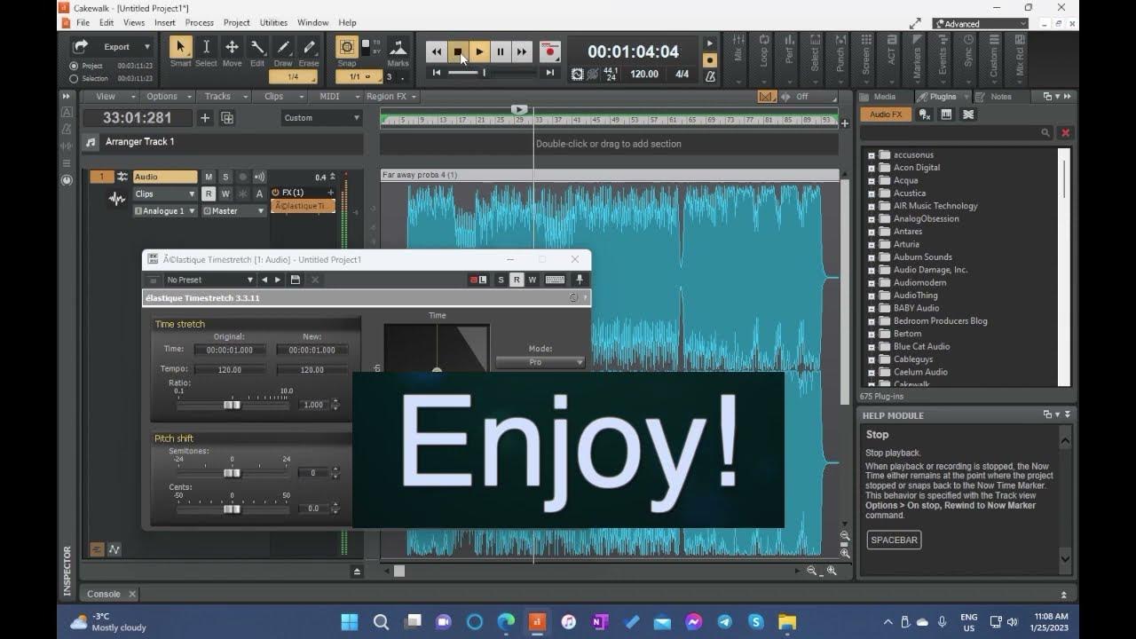 Elastique (élastique) Timestretch plugin for free? Direct X (Cakewalk