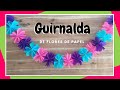 Guirnalda de flores de papel - Decoración Fácil