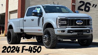 ** 2024 Ford F450 ** with a 4.5” Stryker lift kit and 26” JTX Forged wheels