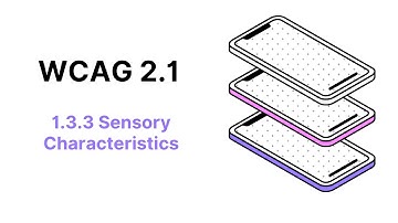 WCAG 2.1 Guideline 1.3.3 Sensory Characteristics