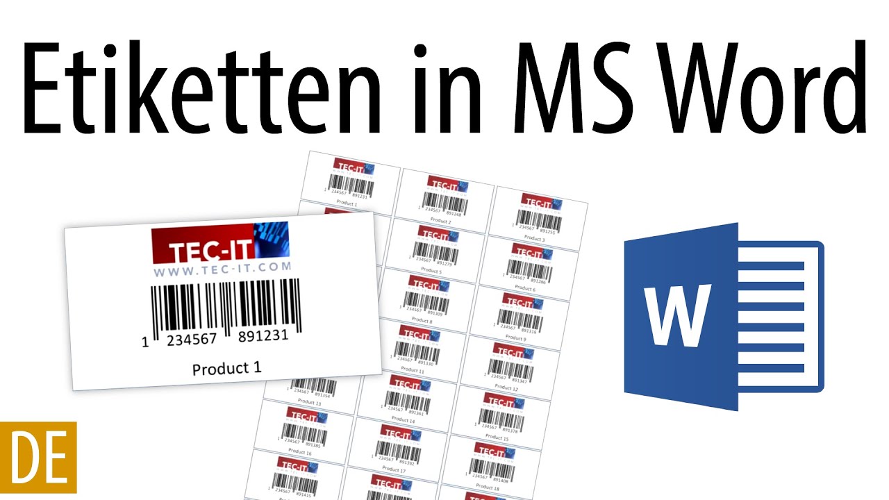 Barcode Etiketten In Microsoft Word Erstellen Youtube