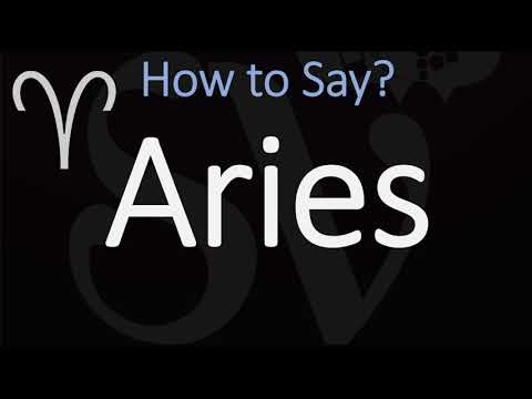 How to Pronounce Aries? (CORRECTLY) Zodiac Sign Pronunciation - YouTube