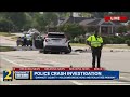 Gwinnett County police vehicle badly damaged in crash; officer not seriously hurt