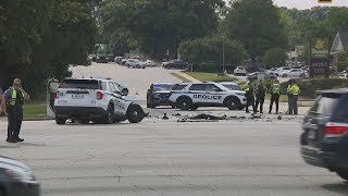 Gwinnett County police vehicle badly damaged in crash; officer not seriously hurt
