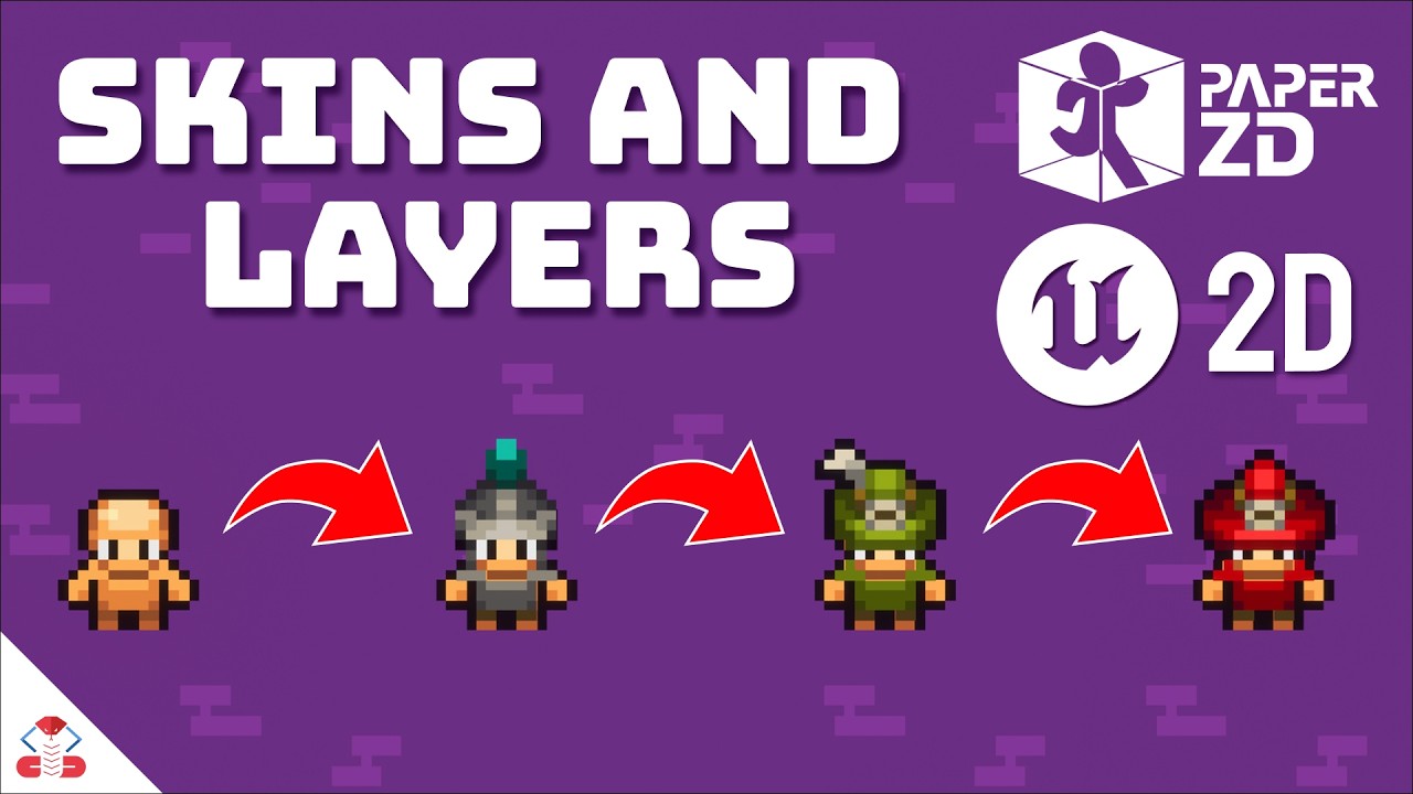 How to use 2D Skins and Layers in Unreal Engine 5 - PaperZD Tutorial