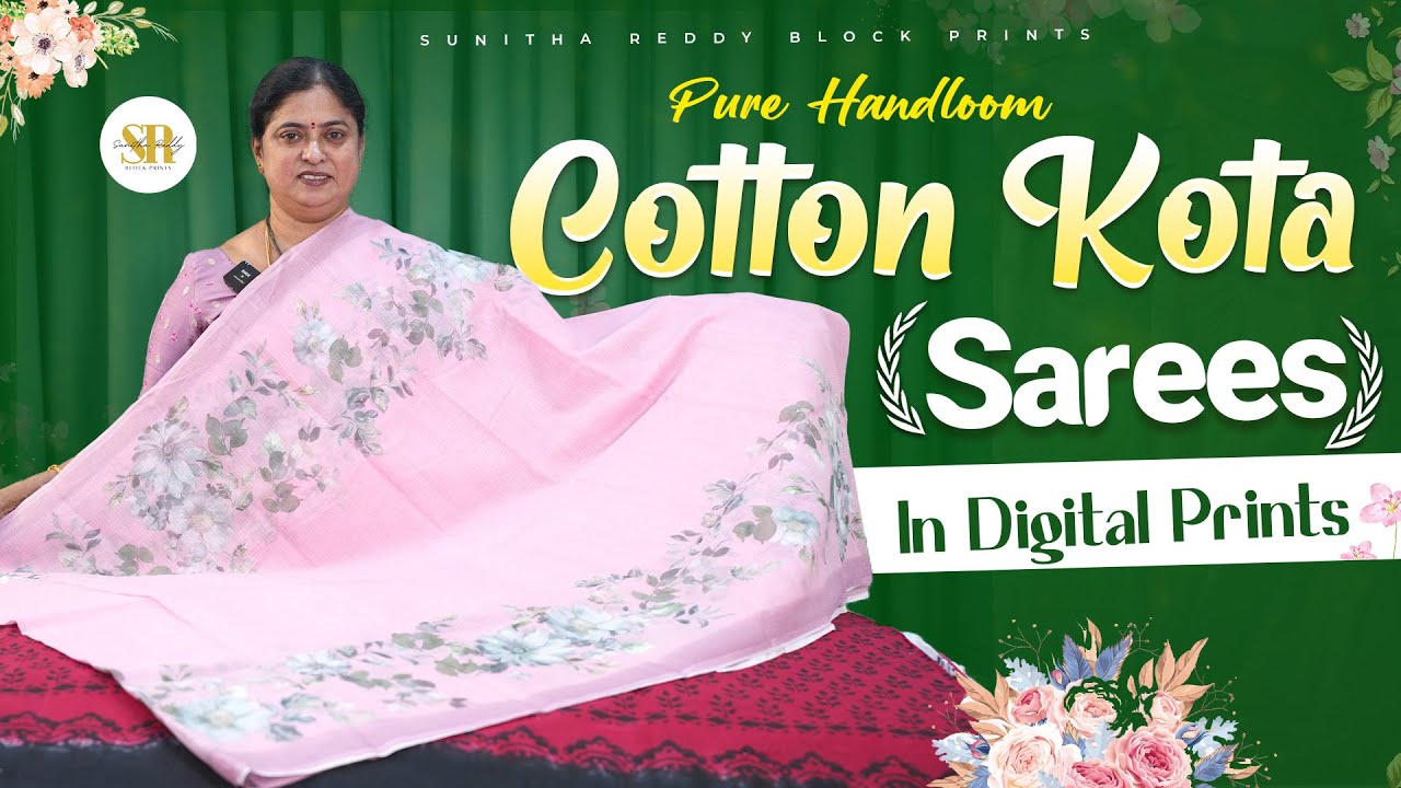 Cotton Kota Sarees in Digital Prints | Lightweight & Elegant Everyday Sarees | Jejis Vlogs