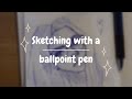 Draw with me 💖 // Sketching with a Ballpoint Pen 🖊️