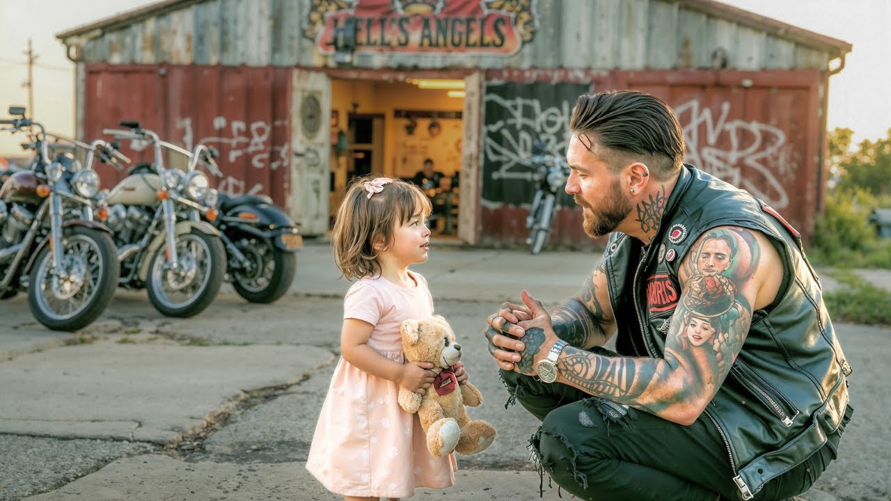 Little Girl Knocked on the Clubhouse Door: “They Beat My Mama!” — The Hell’s Angel Shocked Them All.