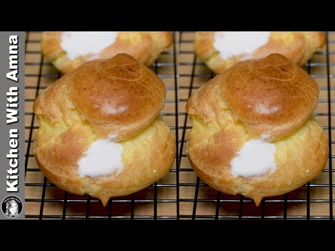 Homemade Cream Puff Recipe - Easy Profiterole Recipe - Kitchen With Amna