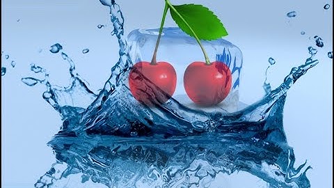 Frozen ice cube - 3D effect using photoshop