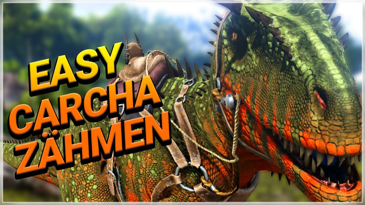 Ark Tiere Von Der Schulter Nehmen Ps4 So zähmst du schnell und einfach einen Carcharodontosaurus | ARK Zähmen