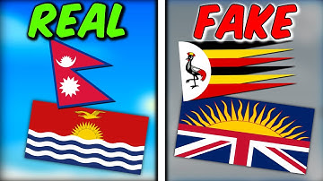 Unique REAL flags of the world and their FAKE redesigns