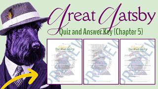 The Great Gatsby Chapter 5 Quiz & Answer Key | Independent Reading Worksheet | American Literature