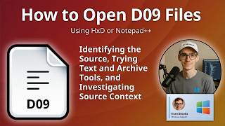 How to Open D09 Files (Various Developers Data)