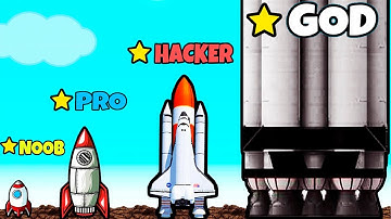 NOOB vs PRO vs HACKER vs GOD in Recharge Rocket 3D