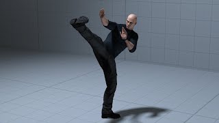 [SFM_short] Side Kick High Animation
