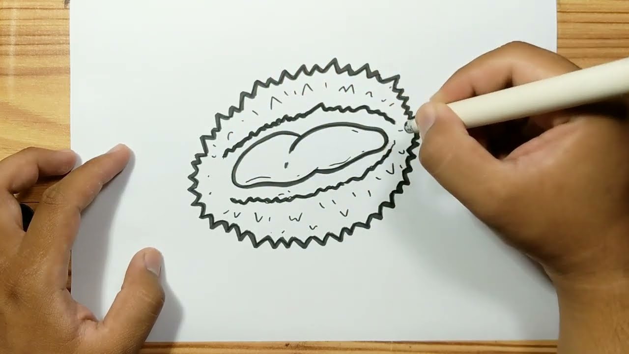 How to draw DURIAN EASY DRAWING FOR KIDS