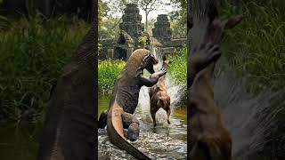 Komodo Dragon at ANGKOR WAT?! 🤯 #CGI