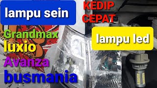 Ganti lampu sein grand max dengan lampu led kedip cepat ala busmania tanpa alat tambahan