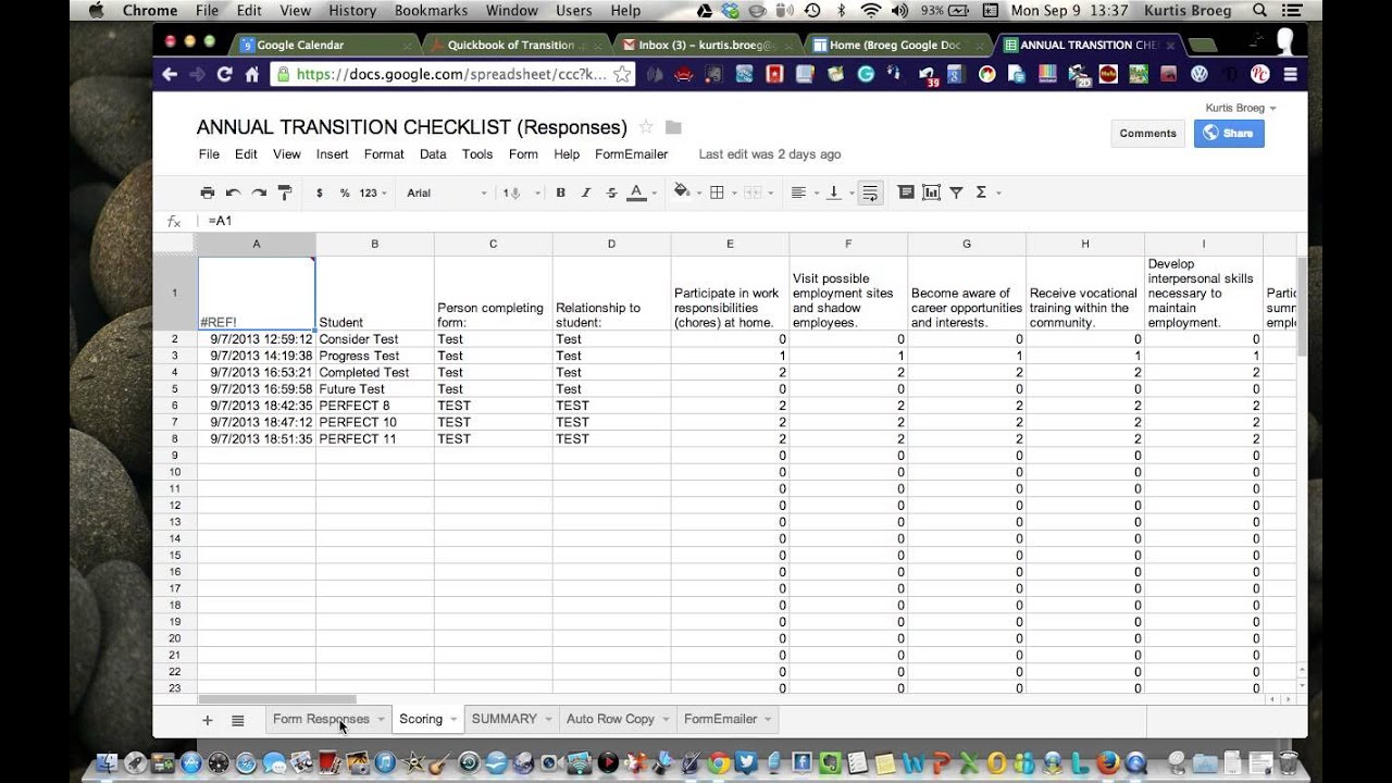 Annual Transition Checklist