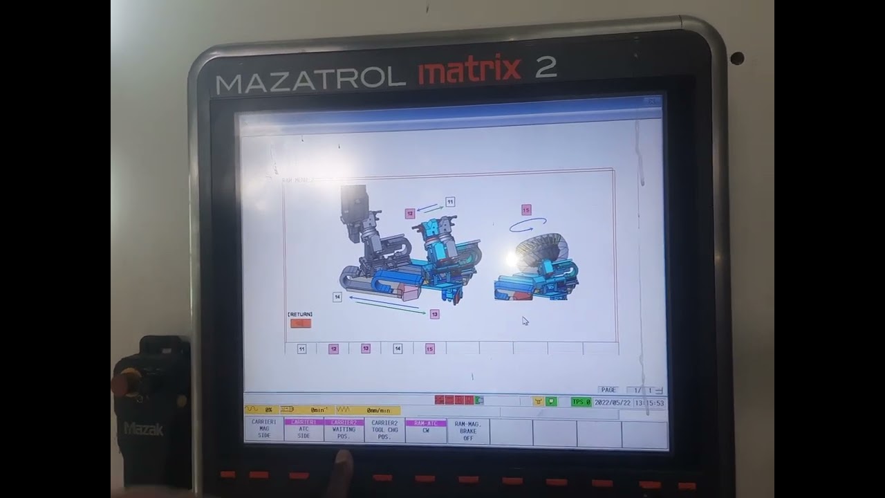 ATC manual operation for RAM spindle in MAZAK V10
