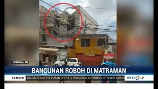 Detik-detik Bangunan 3 Lantai di Matraman Roboh