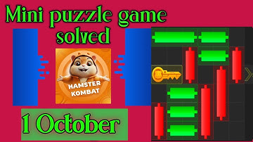 1 October Mini Game Puzzle Solved Hamster Kombat How to Solve Mini Game Puzzle In Hamster Kombat👍