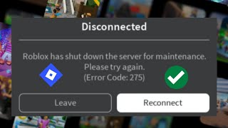paano ayusin ang error code 275 sa Roblox