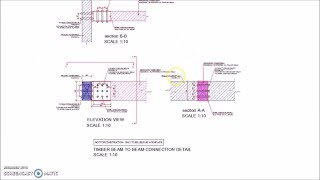 Timber Beam to Beam Connection Detail