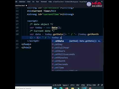 How to Get Current Date and Time JavaScript | #JavaScript Display ...